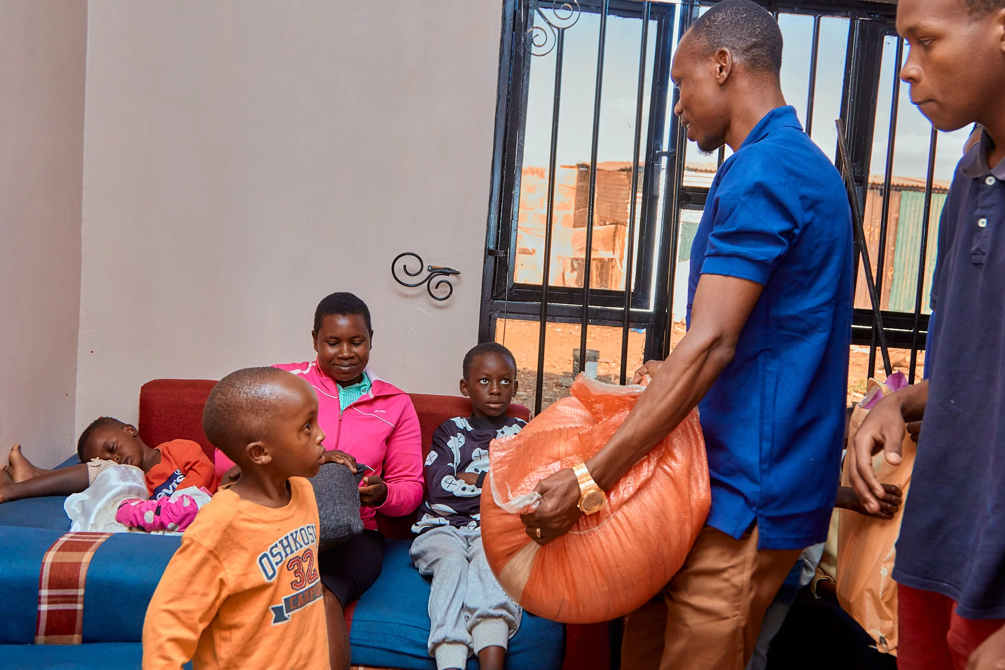 Volunteers offering help and friendship
