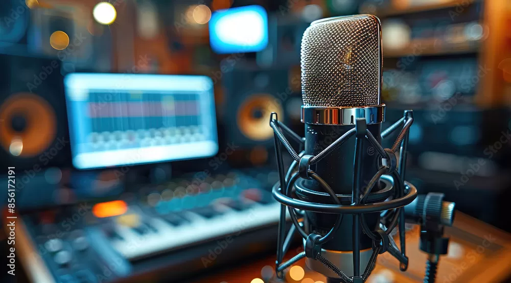 Broadcast console and headphones